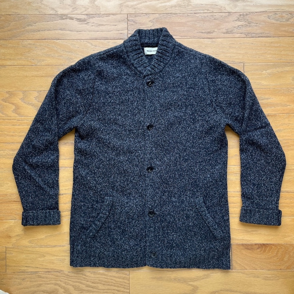 Taylor Stitch Bomber Sweater in Black Sesame (size 40)
